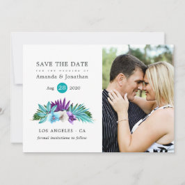 Hochzeit von tropischen Orchideen Save The Date