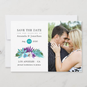 Hochzeit von tropischen Orchideen Save The Date