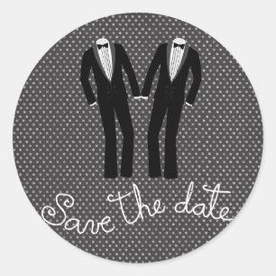 Hochzeit von Umschlag Aufklebern Runder Aufkleber