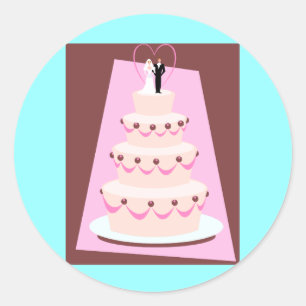 Hochzeit von Umschlag Aufklebern Runder Aufkleber