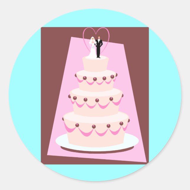 Hochzeit von Umschlag Aufklebern Runder Aufkleber (Vorderseite)