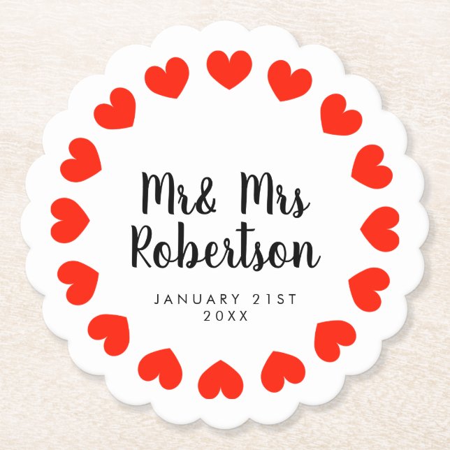 Hochzeit von Untersetzer mit Herzenslust (Vorderseite)