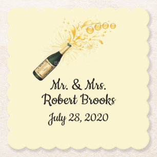 Hochzeit von Untersetzer mit Monogramm