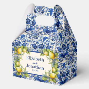 Hochzeit von Vintagen Blauzungenklemmen Geschenkschachtel