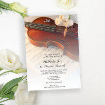 Hochzeit von Violine und Weißen Rosen