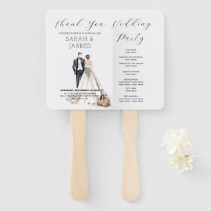 Hochzeit von Wasserfarbe Fächer