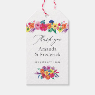 Hochzeit von Wasserfarbe Geschenkanhänger