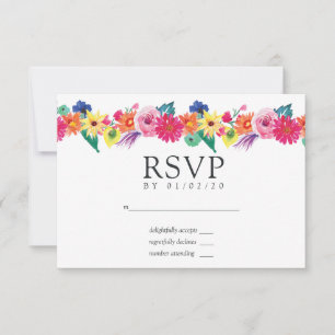 Hochzeit von Wasserfarbe RSVP Karte