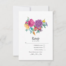 Hochzeit von Wasserfarbe RSVP Karte
