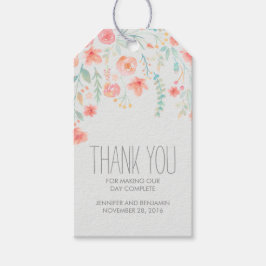 Hochzeit von Wasserfarben Geschenkanhänger