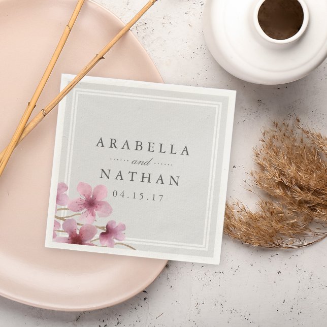 Hochzeit von Wasserfarben-Kirschen Serviette (Von Creator hochgeladen)