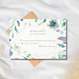 Hochzeit von Wasserfarben-Speckletone RSVP Karte