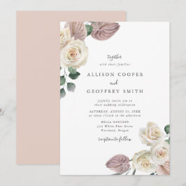 Hochzeit von Wasserfarben und Orchideen Einladung