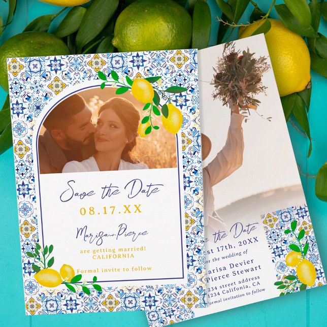 Hochzeit von Wasserfarben-Zitronen Save The Date (Von Creator hochgeladen)
