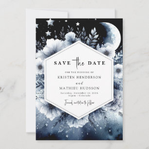 Hochzeit von Watercolor Chic Moonlit Save The Date