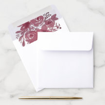 Hochzeit von Watercolor Floral Burgundy