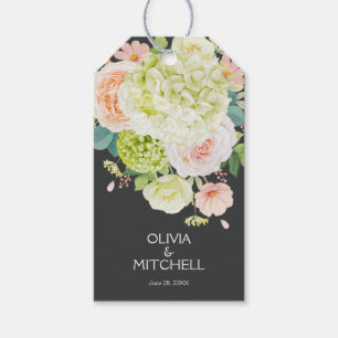 Hochzeit von Watercolor Florals Geschenkanhänger
