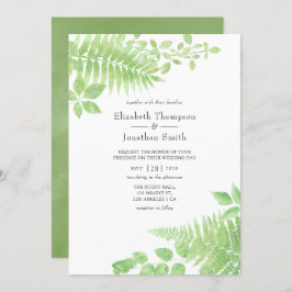 Hochzeit von Watercolor Greenerity Foliage Einladung