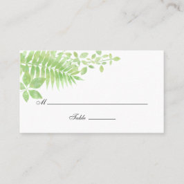Hochzeit von Watercolor Greenerity Foliage Platzkarte