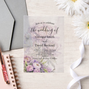 Hochzeit von Watercolor Lavender Peony