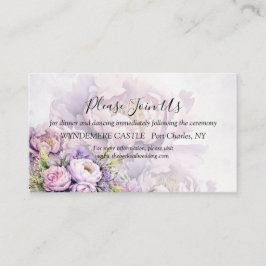 Hochzeit von Watercolor Lavender Peony Begleitkarte