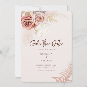 Hochzeit von Watercolor Pampas Grass Save The Date