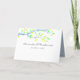 Hochzeit von Watercolor Spring Birch Tree Programm