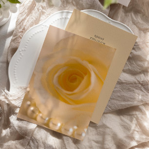 Hochzeit von Weißrosen und Perlen Einladung