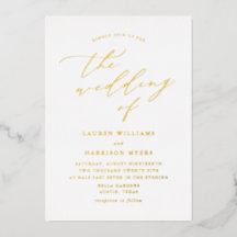 Hochzeit von White and Gold Script-Fotos