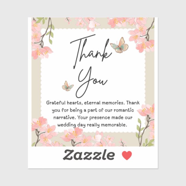 Hochzeit von Wildblumen Aufkleber (Blatt)