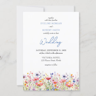 Hochzeit von wilden Blume Einladung