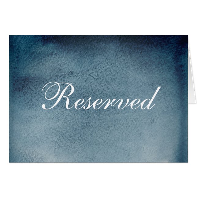 Hochzeit vorbehalten für die Marine. Blau-moderne  (Vorderseite (Horizontal))