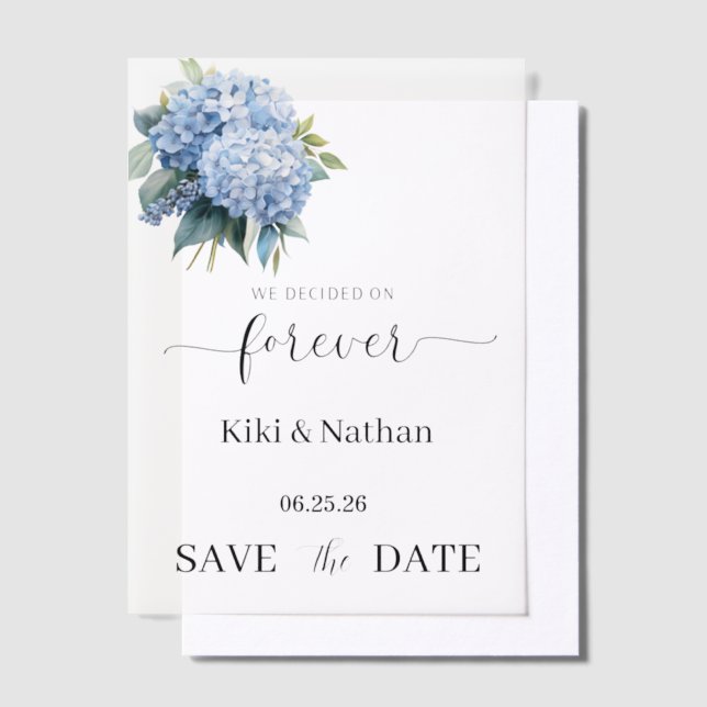 Hochzeit Vormerkdatum Vellum-Overlay (Versetzt)