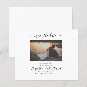 Hochzeit Vormerkung Elegante formelle Fotokarte