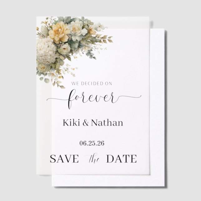 Hochzeit Vormerkung Vellum Overlay (Versetzt)