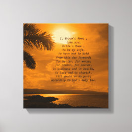 Hochzeit Vows Word Art Picture Leinwanddruck