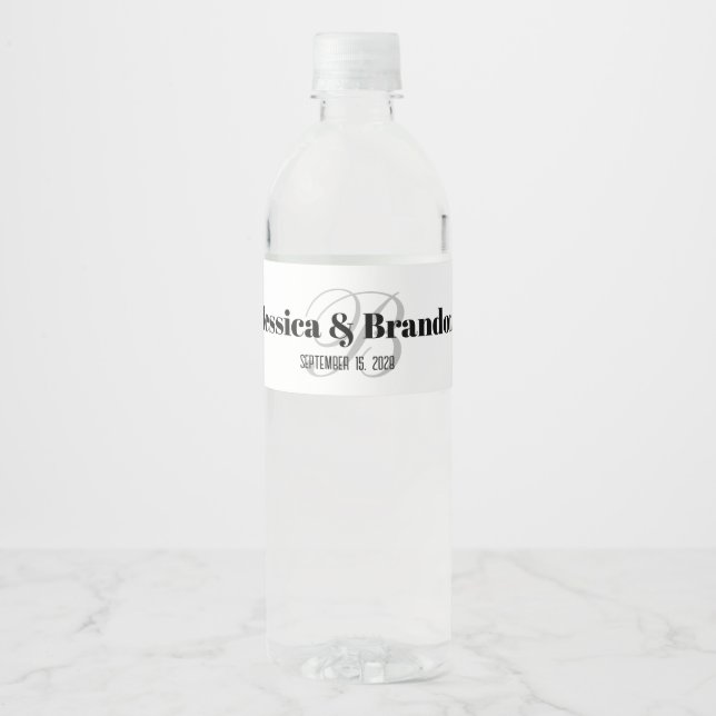 Hochzeit Wasserflasche Aufkleber WW-044v1 (Vorderseite)