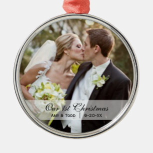 Hochzeit Weihnachts-Foto Ornament Aus Metall