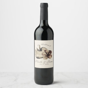 Hochzeit Wein mit Vintage Tropischem Kokosnuss & H Weinetikett