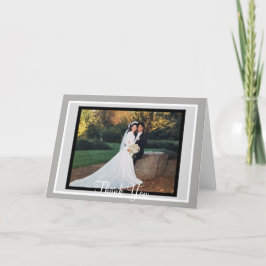 Hochzeit Weiß Schwarzes Foto Danke, Karten