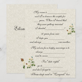 Hochzeit, Weiße Rosen, Heiratsbeirat Einladung