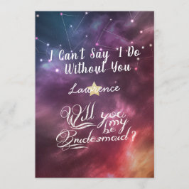 Hochzeit werden Sie meine Bridesmaid-Konstellation Einladung