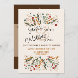 Hochzeit Wildblumen Moderne Inspirivity Elegant Einladung