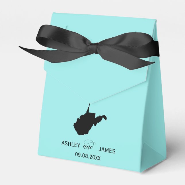 Hochzeit Willkommen in West Virginia Gefälligkeits Geschenkschachtel (Vorderseite)