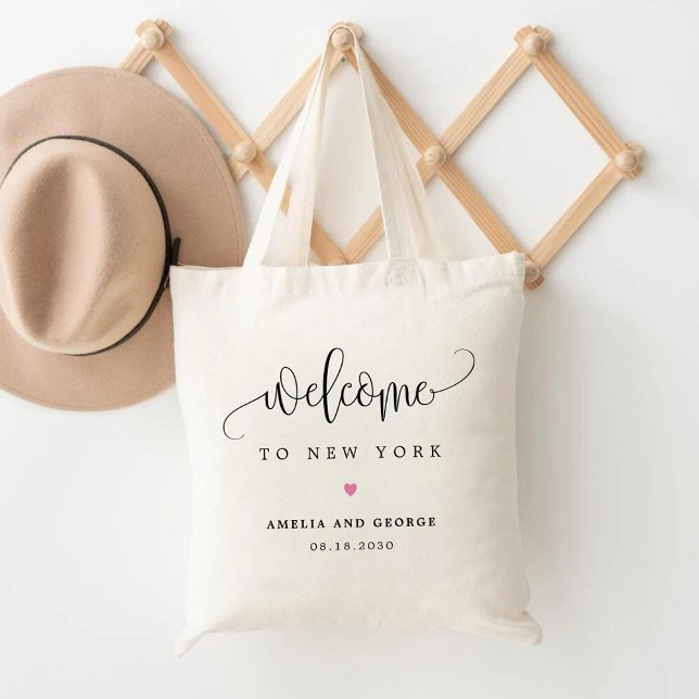 Hochzeit Willkommene EDITABLE FARBE Liebliche Kall Tragetasche (Von Creator hochgeladen)