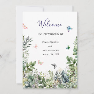 Hochzeit Willkommensschild Feiertagskarte