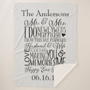 Hochzeit Word Art Collage Sherpadecke