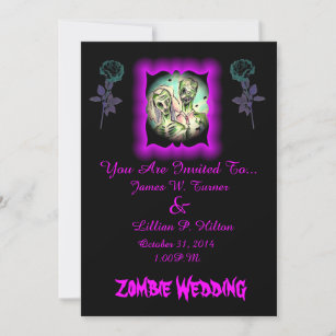 Hochzeit-Zombie-Einladung Feiertagskarte