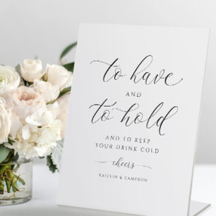 Hochzeit Zu haben und zu halten Halten Sie Ihr Get Sockelschild