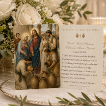 Hochzeit zu Kana Katholische Trauung Gebetskarte